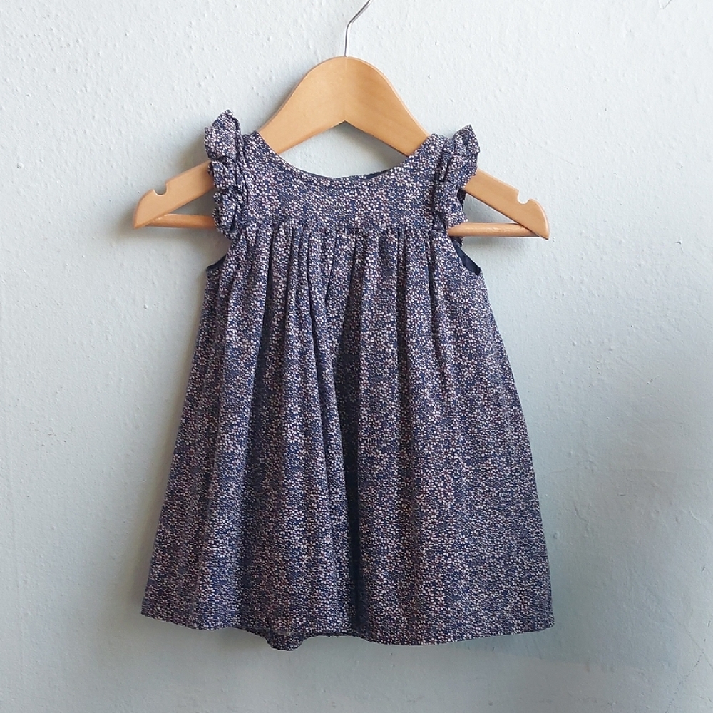 Bout'Chou Blue Floral Baby Dress